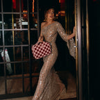 Cherry Check Cosmetic Bag