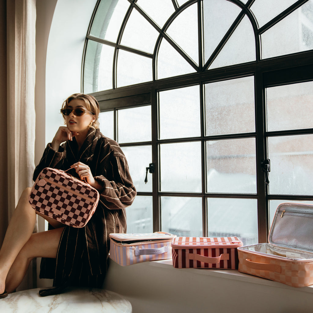 Cherry Check Large Lunch Bag - PRE-ORDER (JUNE)