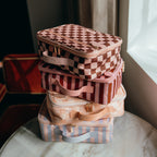 Burgundy Stripe Large Lunch Bag - PRE-ORDER (APRIL)