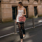 Cherry Check Large Lunch Bag - PRE-ORDER (JUNE)