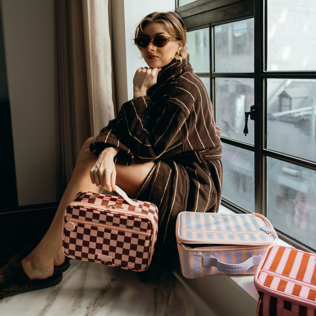 Cherry Check Large Lunch Bag - PRE-ORDER (JUNE)