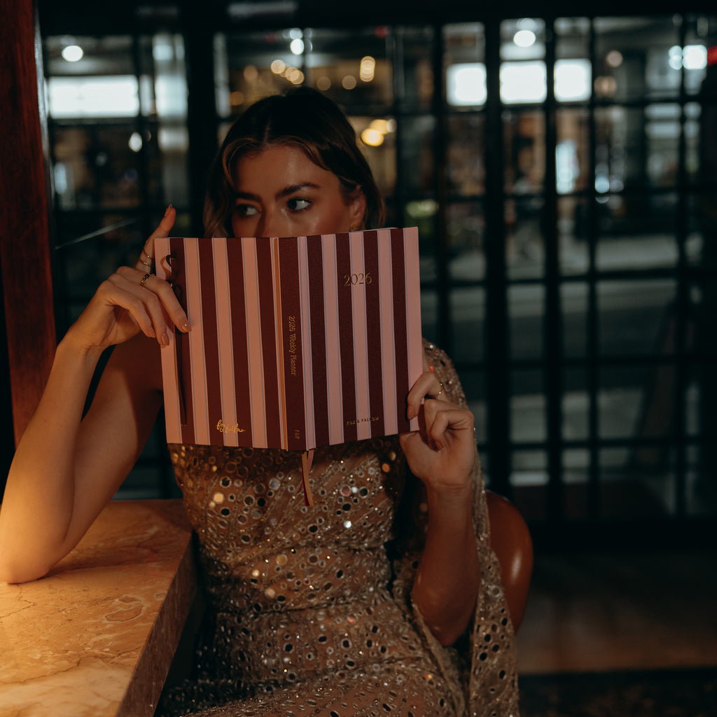 2026 A5 Vertical Planner - Burgundy Stripe - SOLD OUT