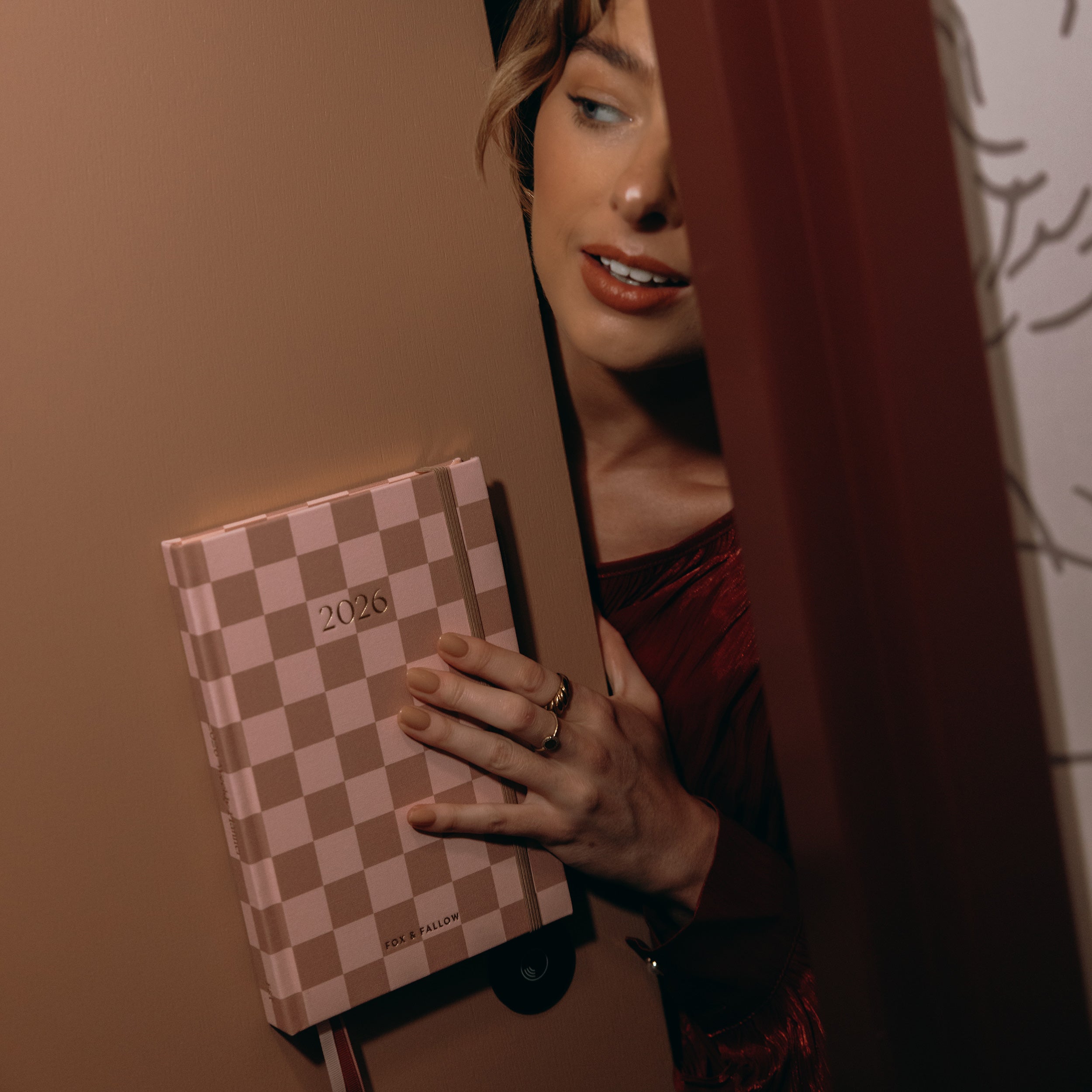 2026 A5 Vertical Planner - Rose Check - SOLD OUT