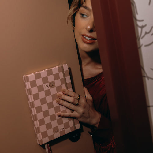 2026 A5 Vertical Planner - Rose Check - SOLD OUT
