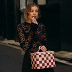 Cherry Check Vanity Case - 'The Classic'