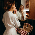 Cherry Check Vanity Case - 'The Classic'