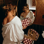 Cherry Check Vanity Case - 'The Classic'