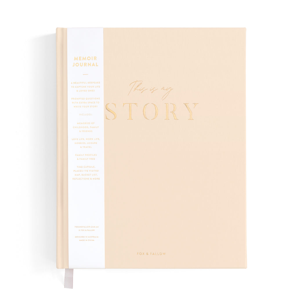 This Is My Story Memoir Journal Cream - PRE-ORDER (ARRIVING MAY)
