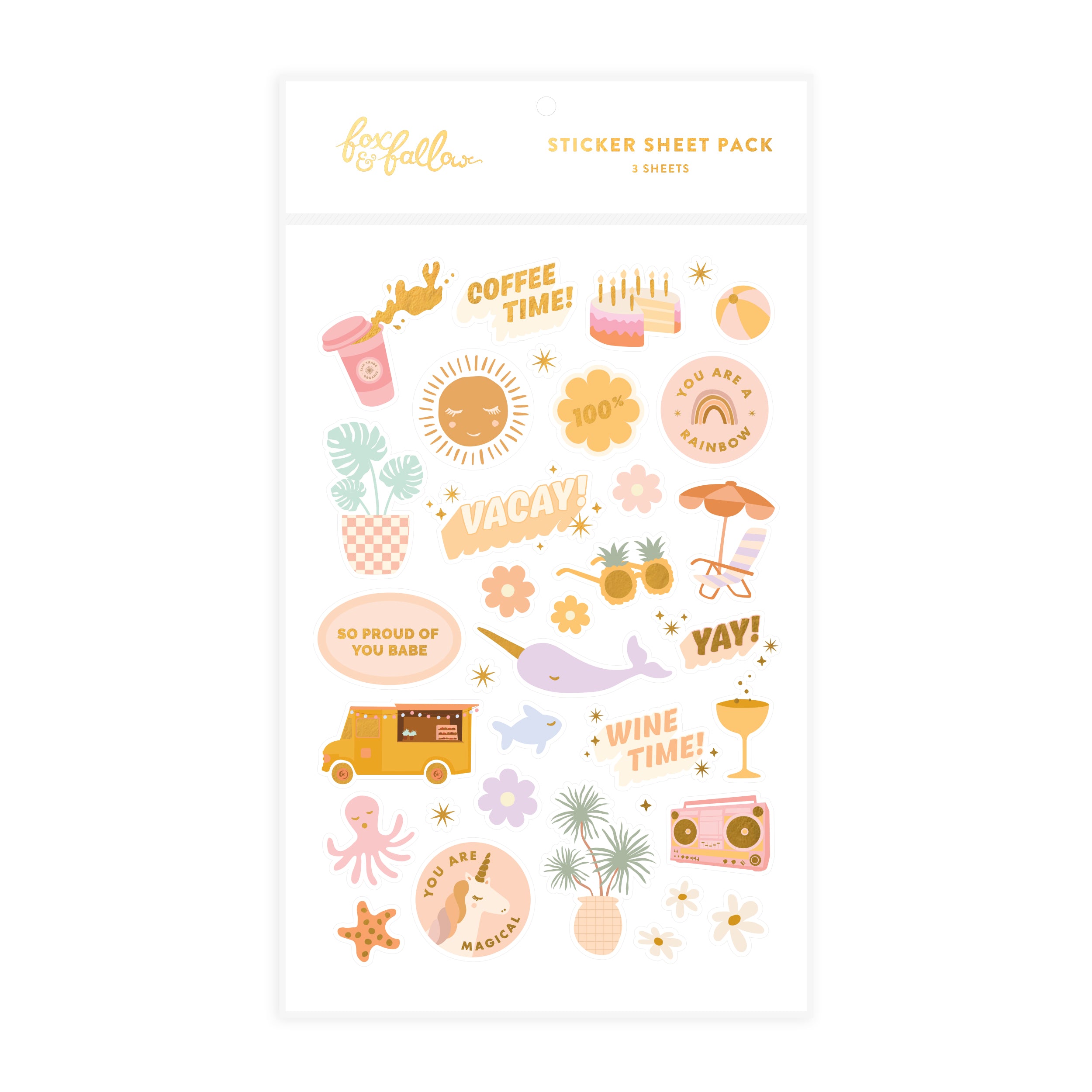 Vacay Sticker Set