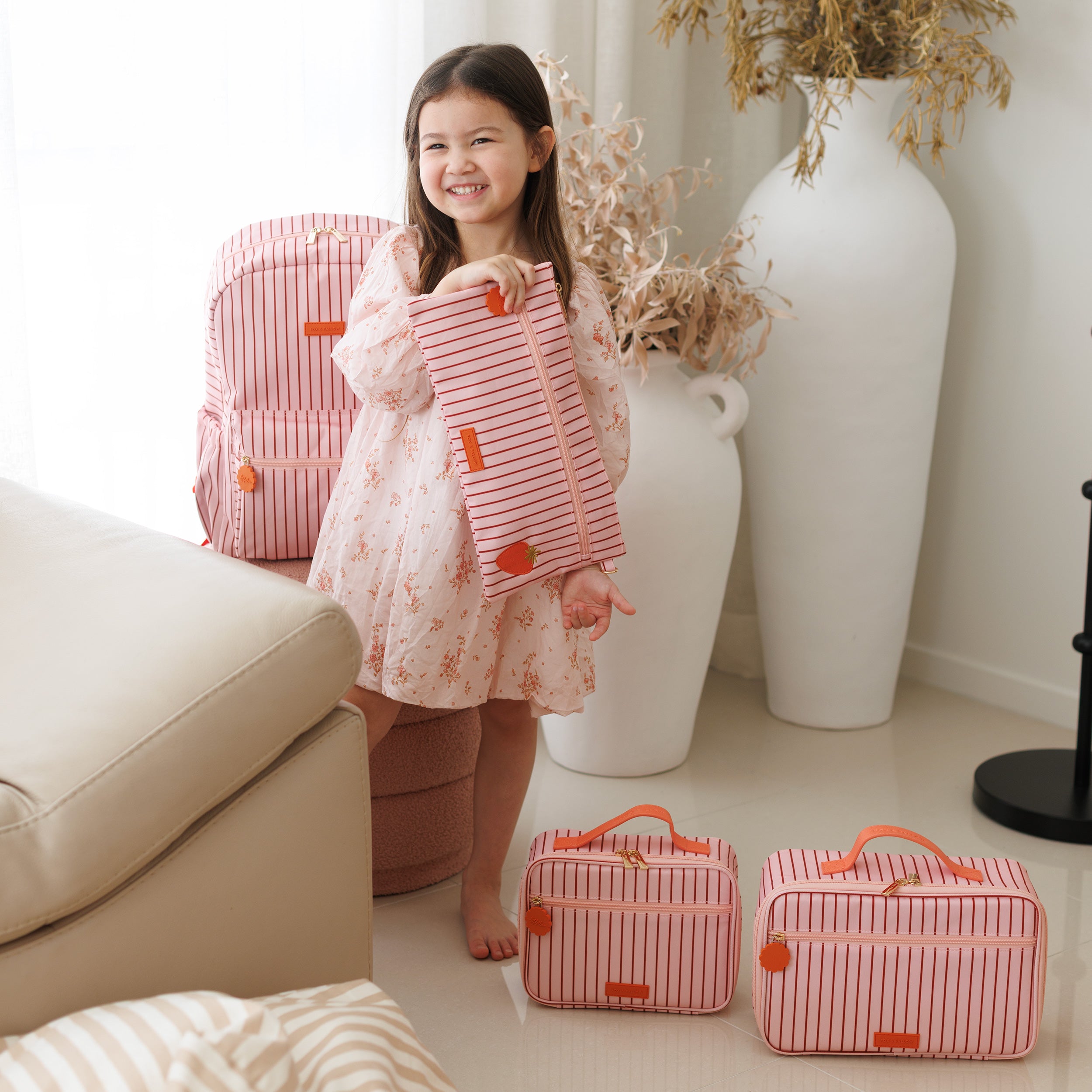Strawberry Stripe Large Lunch Bag - PRE-ORDER (JUNE)
