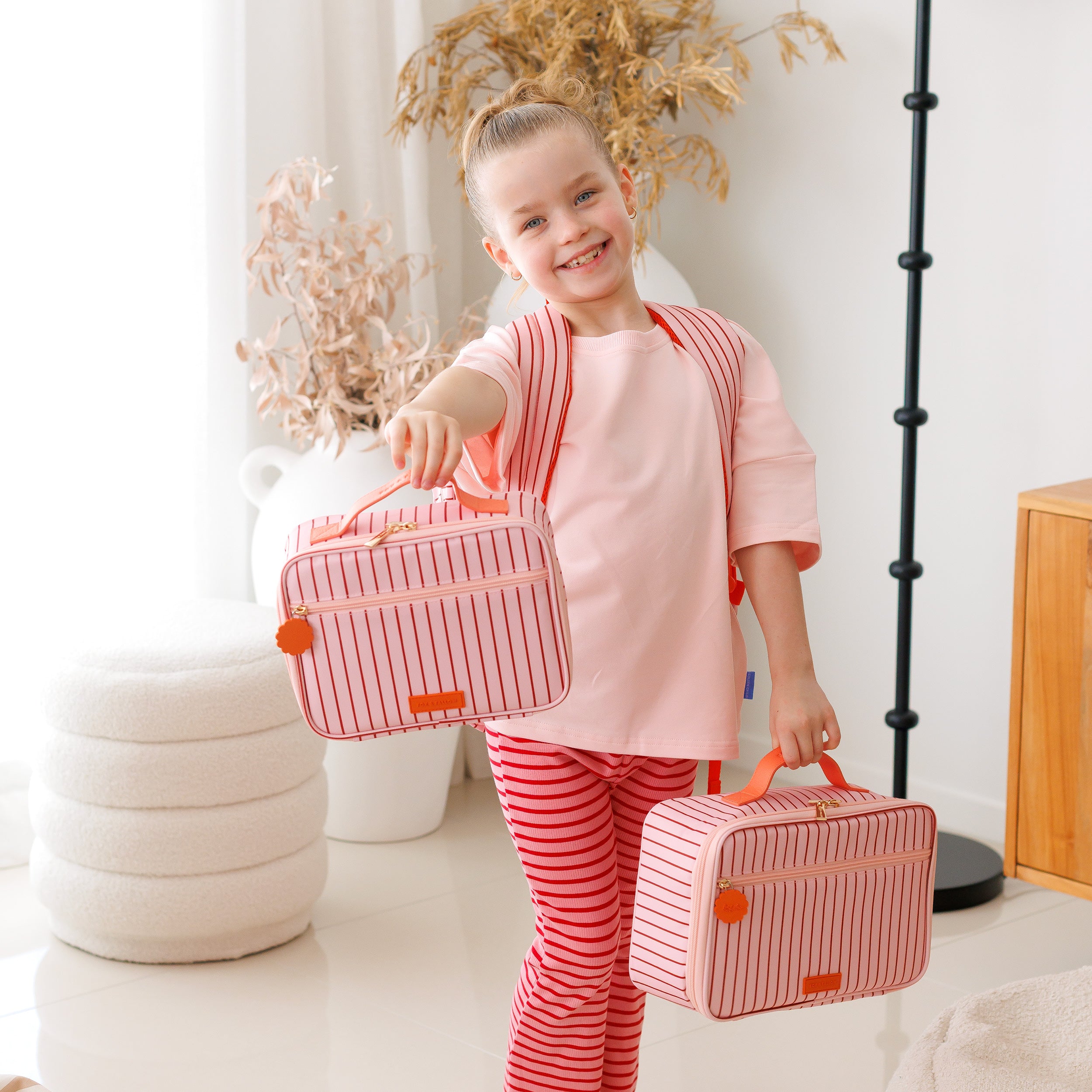 Strawberry Stripe Large Lunch Bag - PRE-ORDER (JUNE)