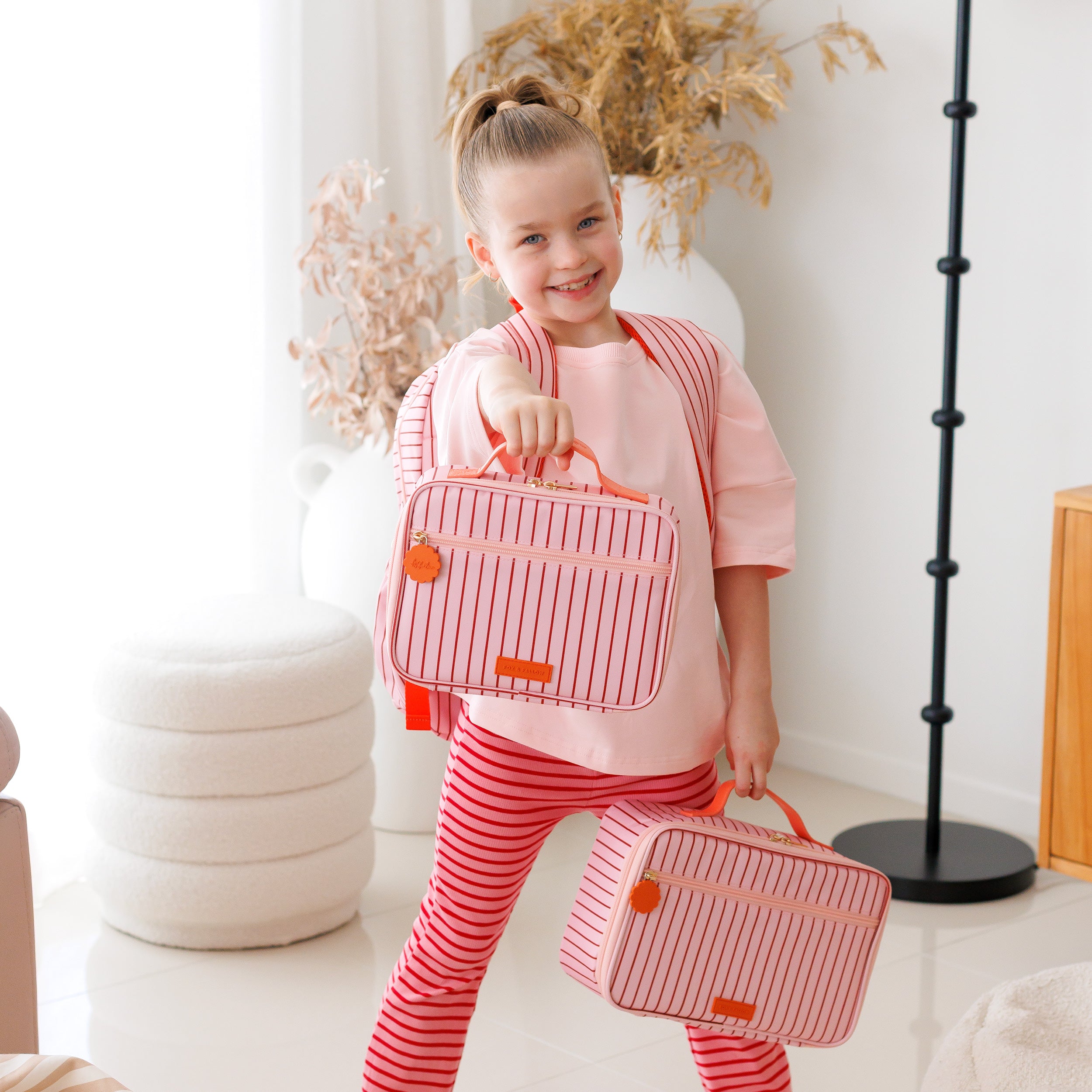Strawberry Stripe Large Lunch Bag - PRE-ORDER (JUNE)
