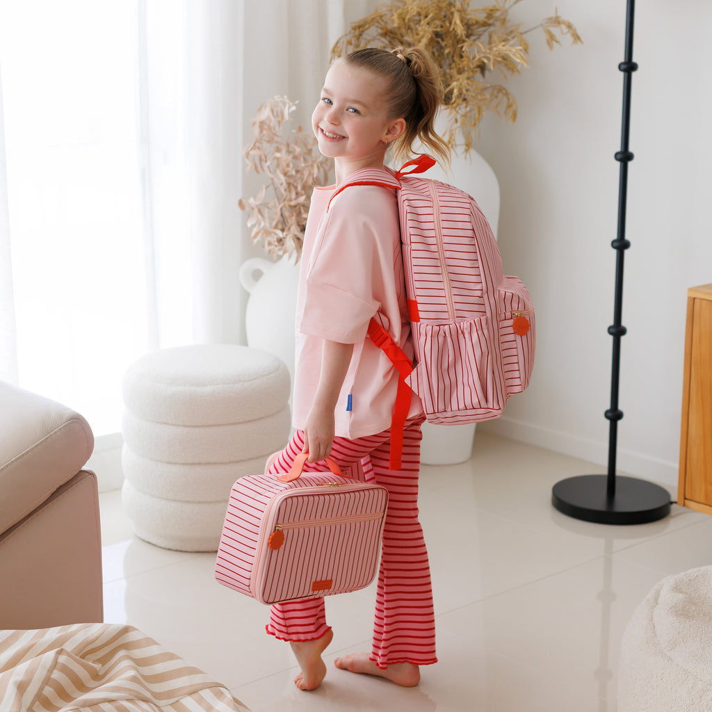 Strawberry Stripe Large Lunch Bag - PRE-ORDER (JUNE)