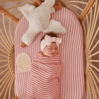Strawberry Stripe Muslin Wrap Swaddle