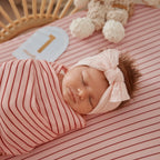 Strawberry Stripe Muslin Wrap Swaddle