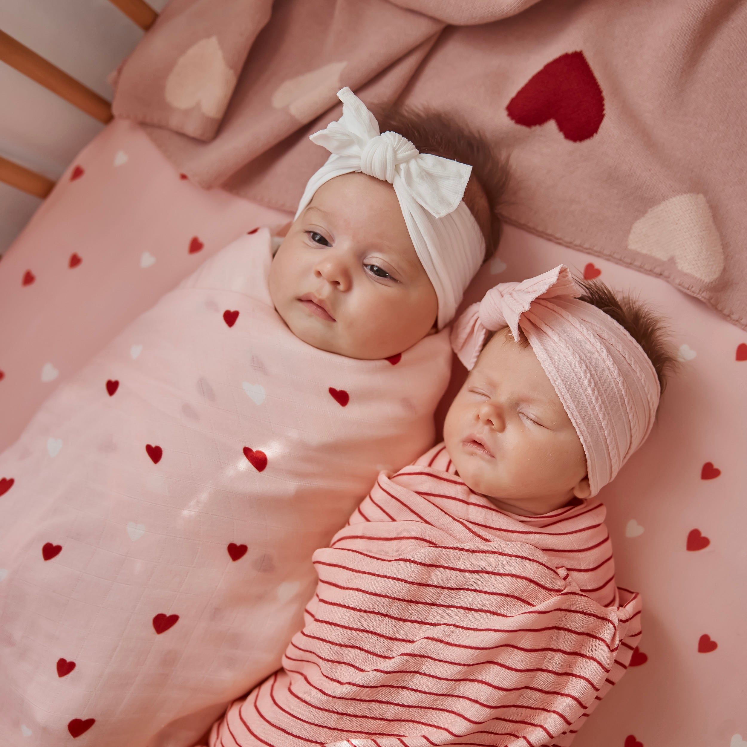 Little Hearts Muslin Wrap Swaddle - PRE-ORDER (OCTOBER)