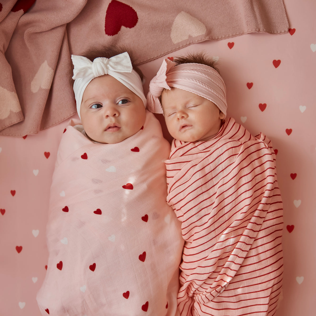 Strawberry Stripe Muslin Wrap Swaddle