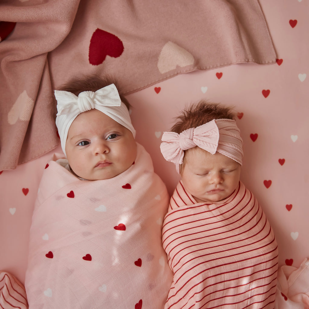 Strawberry Stripe Muslin Wrap Swaddle