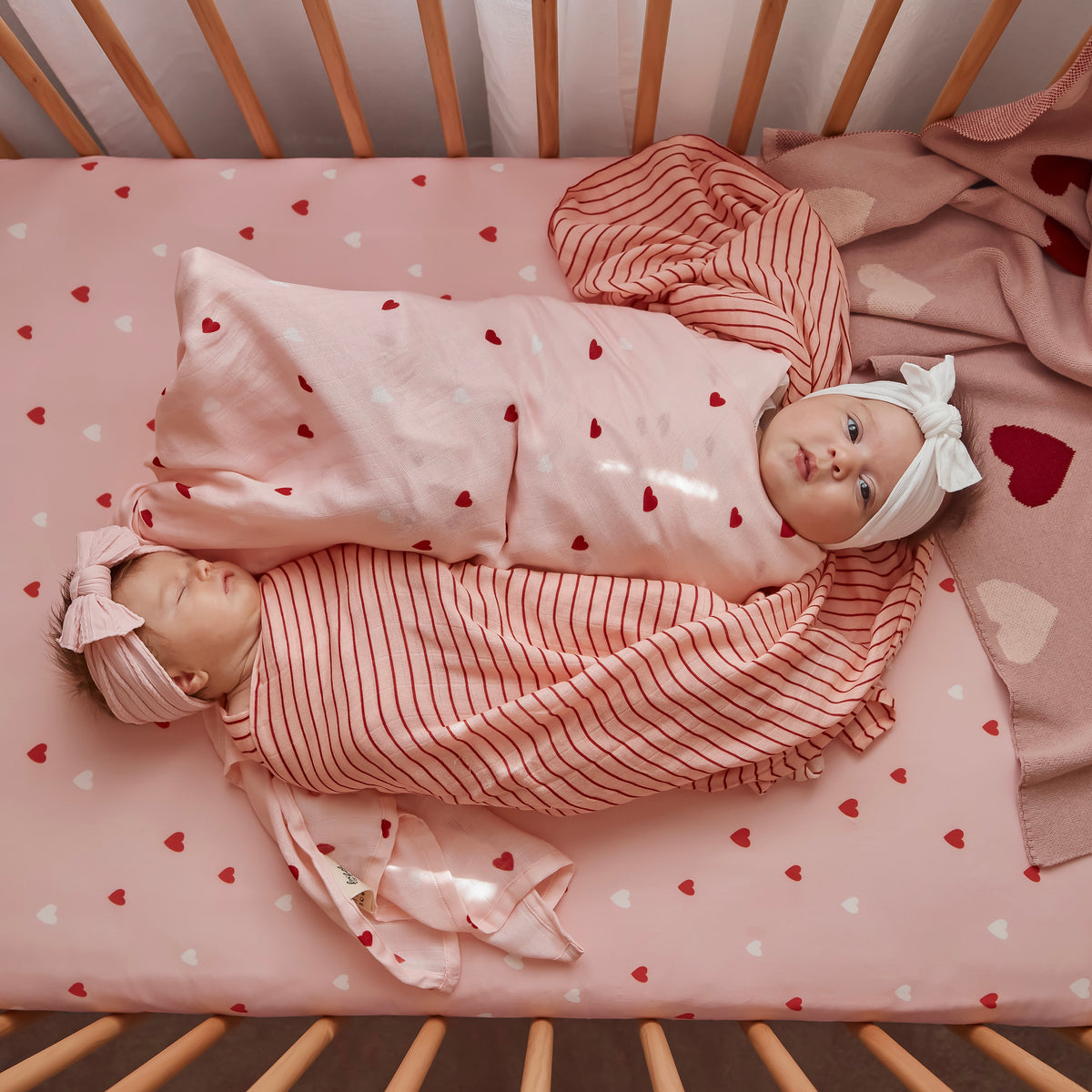 Little Hearts Muslin Wrap Swaddle - PRE-ORDER (OCTOBER)