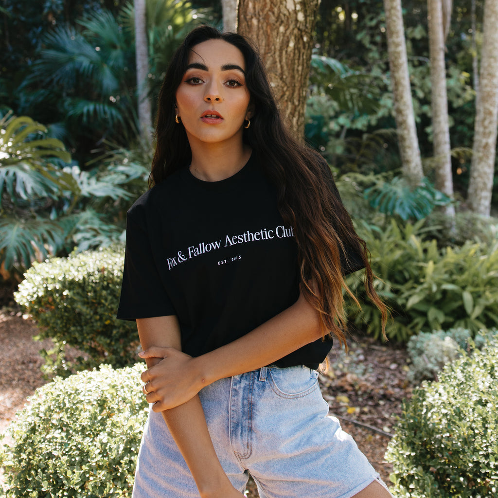 F&F Aesthetic Club 'Nice Things' Tee - Black - Unisex