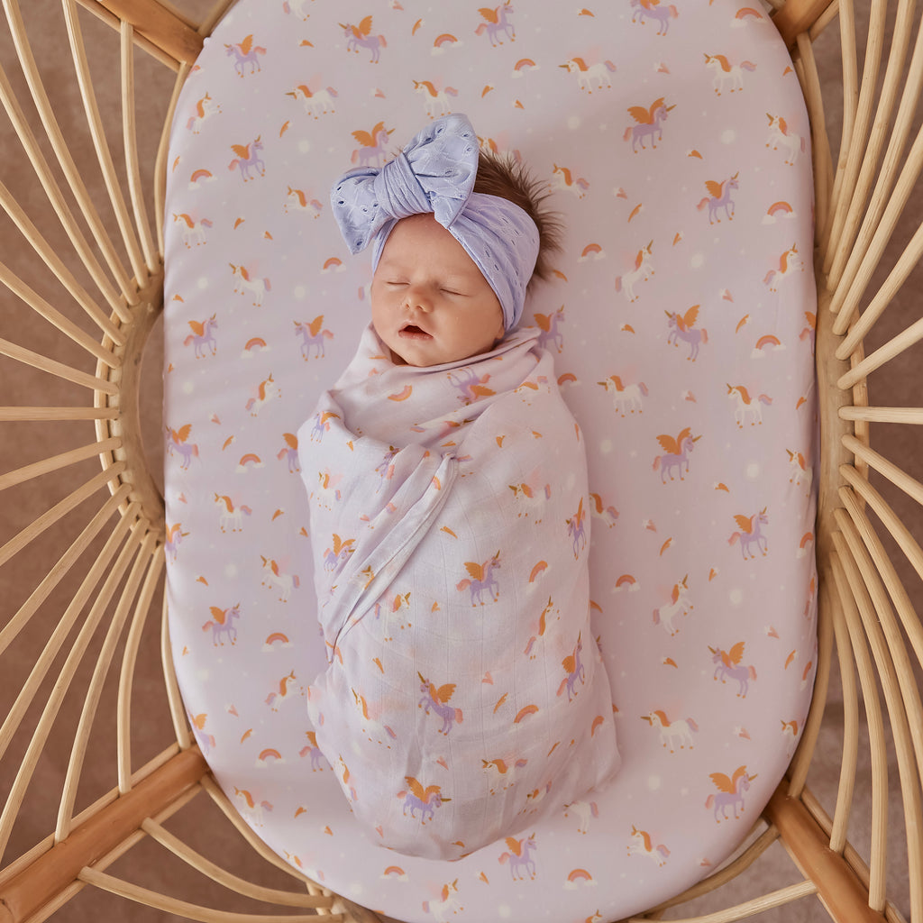 Unicorns Organic Muslin Wrap Swaddle