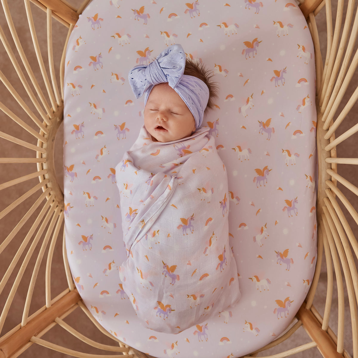 Unicorns Organic Muslin Wrap Swaddle