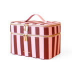 Burgundy Stripe Vanity Case - 'The Classic' - SECONDS