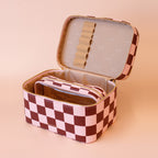 Cherry Check Vanity Case - 'The Classic'