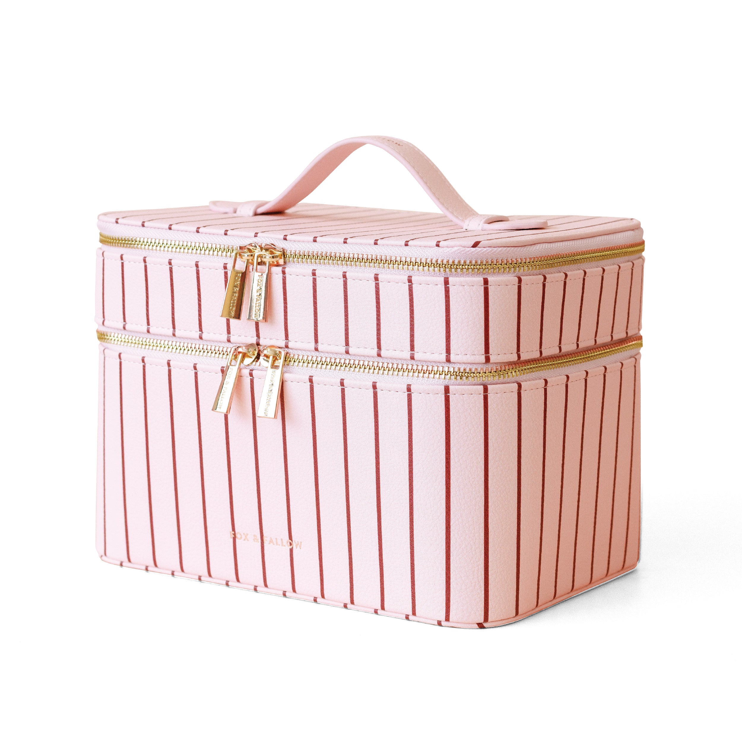 Rosé Pinstripe Vanity Case - 'The Classic' - PRE-ORDER (APRIL)
