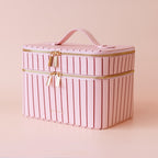 Rosé Pinstripe Vanity Case - 'The Classic' - PRE-ORDER (APRIL)