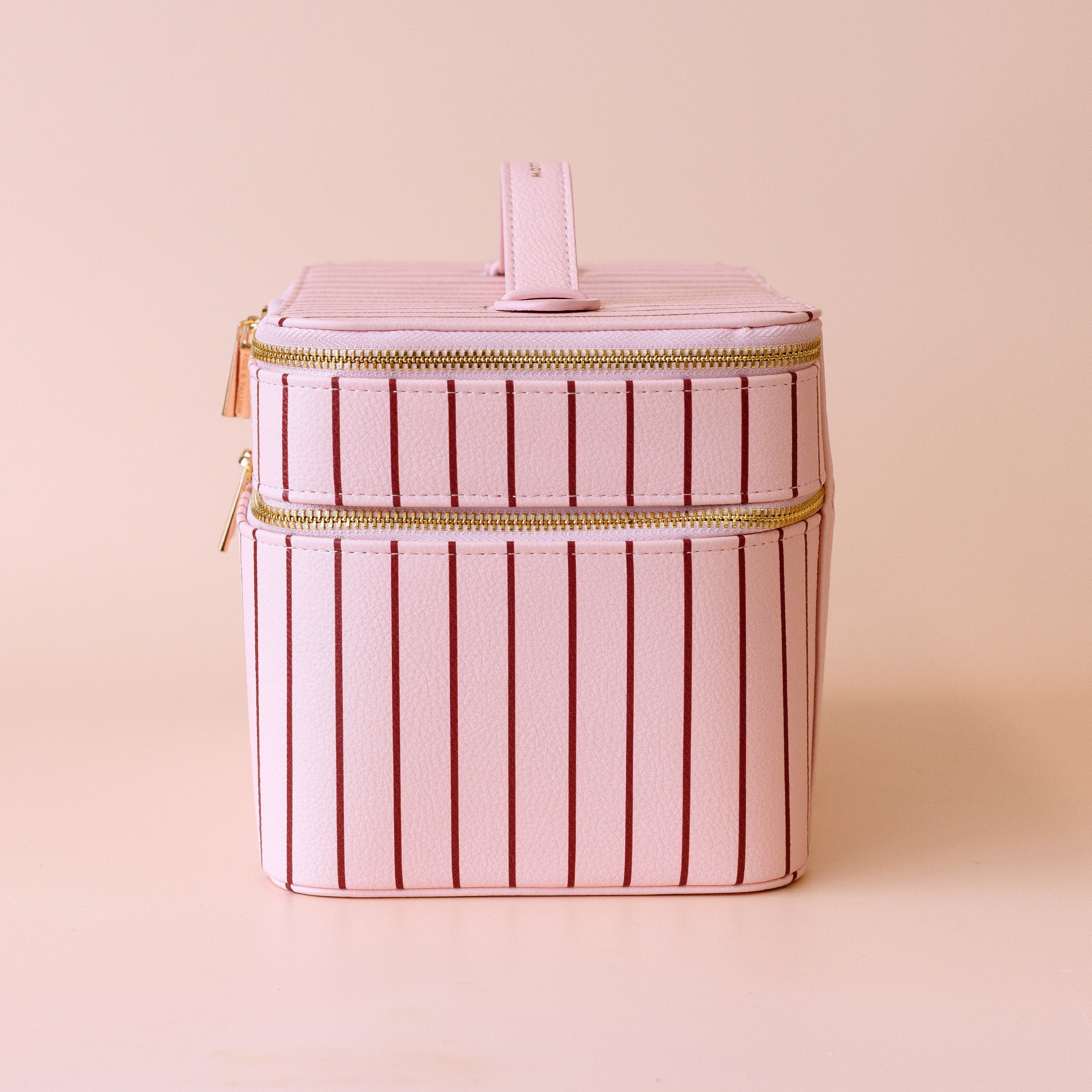 Rosé Pinstripe Vanity Case - 'The Classic' - PRE-ORDER (APRIL)