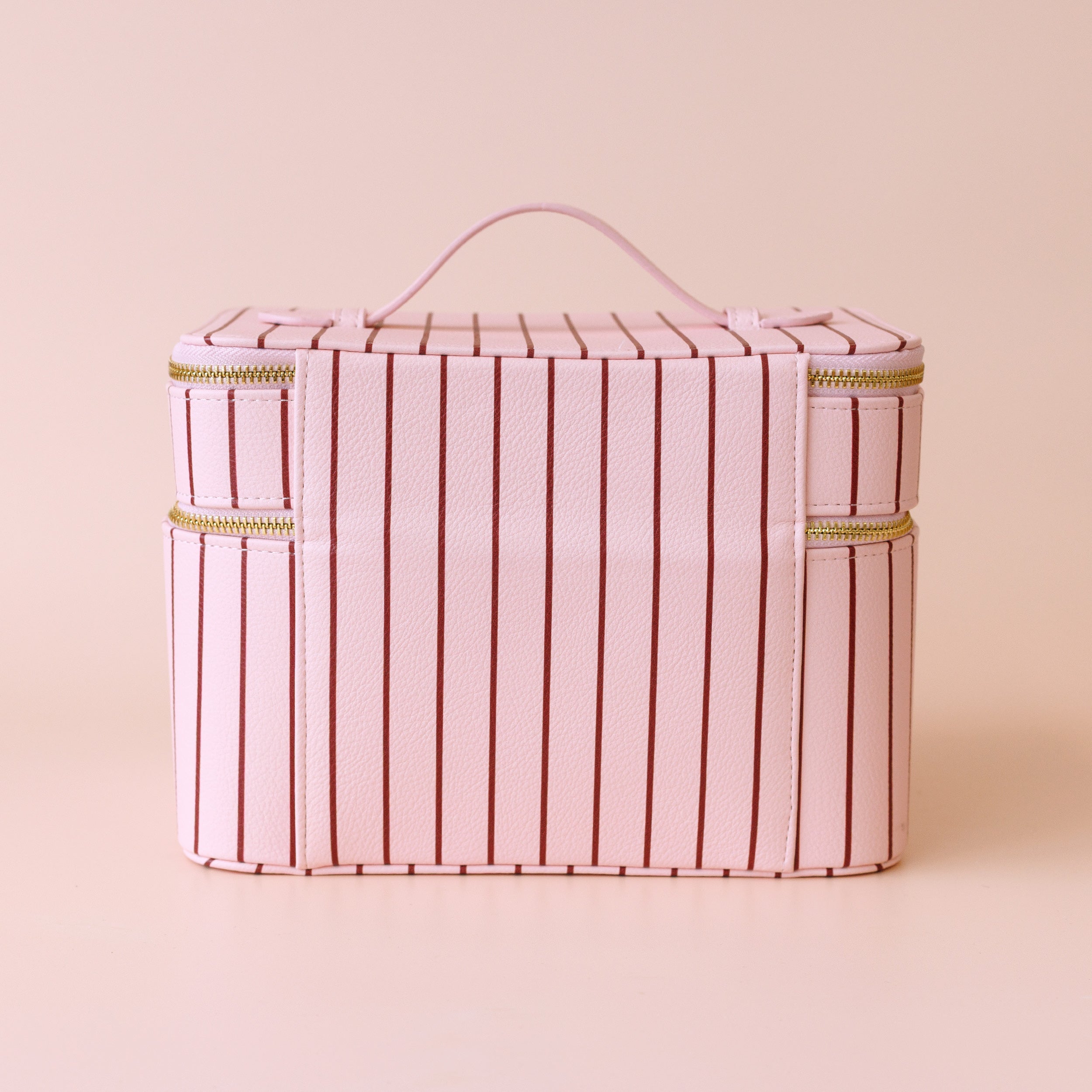 Rosé Pinstripe Vanity Case - 'The Classic' - PRE-ORDER (APRIL)