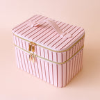 Rosé Pinstripe Vanity Case - 'The Classic' - PRE-ORDER (APRIL)