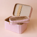 Rosé Pinstripe Vanity Case - 'The Classic' - PRE-ORDER (APRIL)