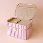 Rosé Pinstripe Vanity Case - 'The Classic' - PRE-ORDER (APRIL)
