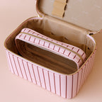 Rosé Pinstripe Vanity Case - 'The Classic' - PRE-ORDER (APRIL)