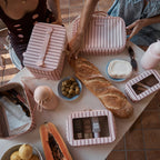 Rosé Pinstripe Vanity Case - 'The Classic'