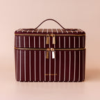 Merlot Pinstripe Vanity Case - 'The Classic' - PRE-ORDER (APRIL)