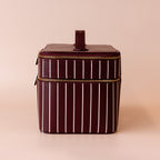 Merlot Pinstripe Vanity Case - 'The Classic' - PRE-ORDER (APRIL)