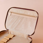 Merlot Pinstripe Vanity Case - 'The Classic' - PRE-ORDER (APRIL)