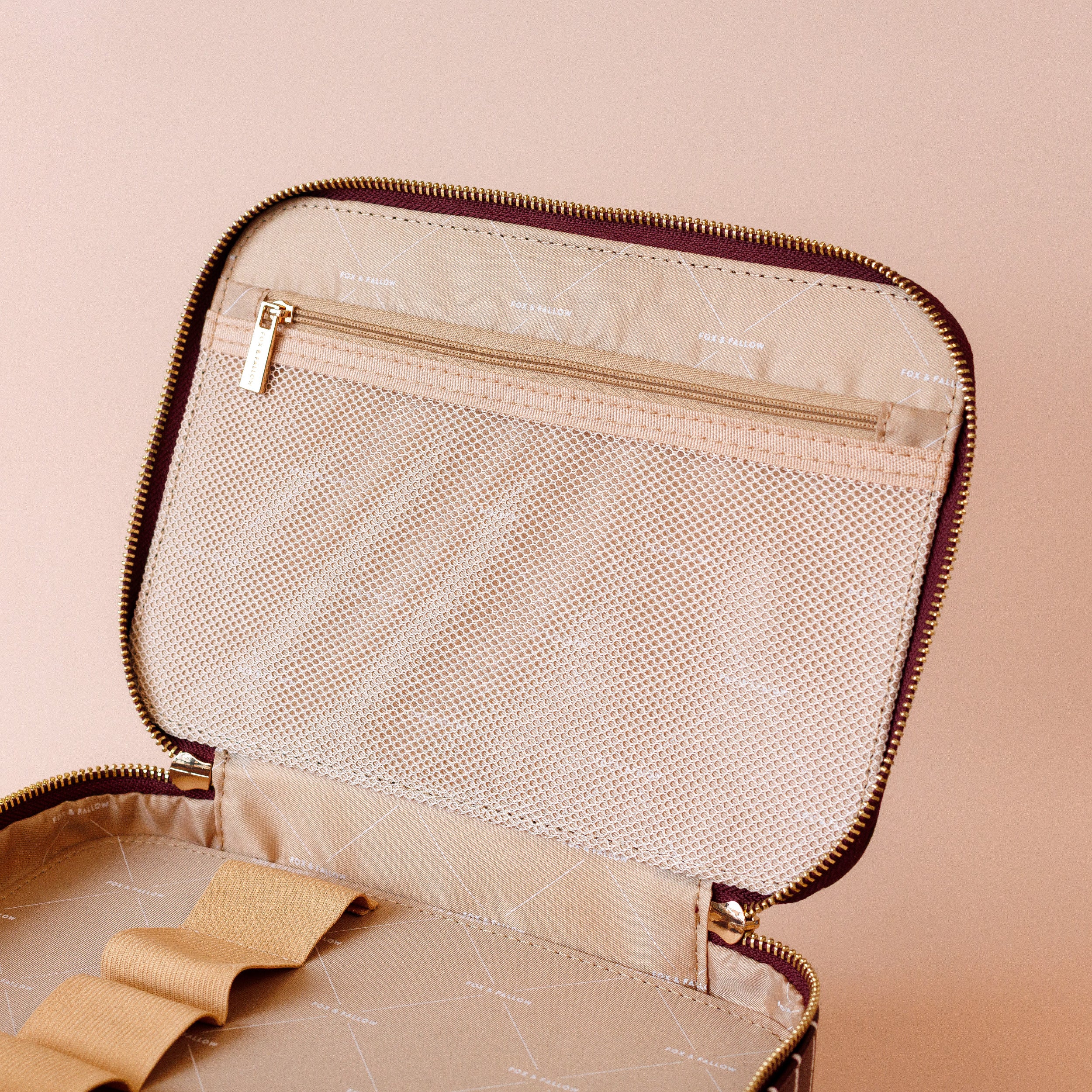 Merlot Pinstripe Vanity Case - 'The Classic' - PRE-ORDER (APRIL)