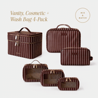 Vanity, Cosmetic + Wash Bag 4-Pack Bundle