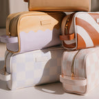 Salmon Check Wash Bag - LAST STOCK