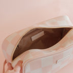Salmon Check Wash Bag - LAST STOCK