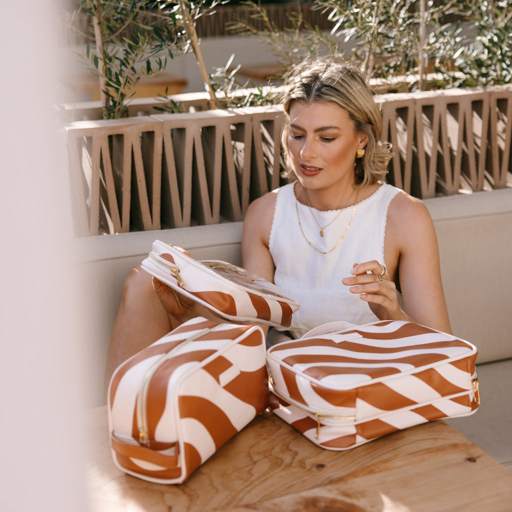 Rust Swirl Cosmetic Bag - SECONDS