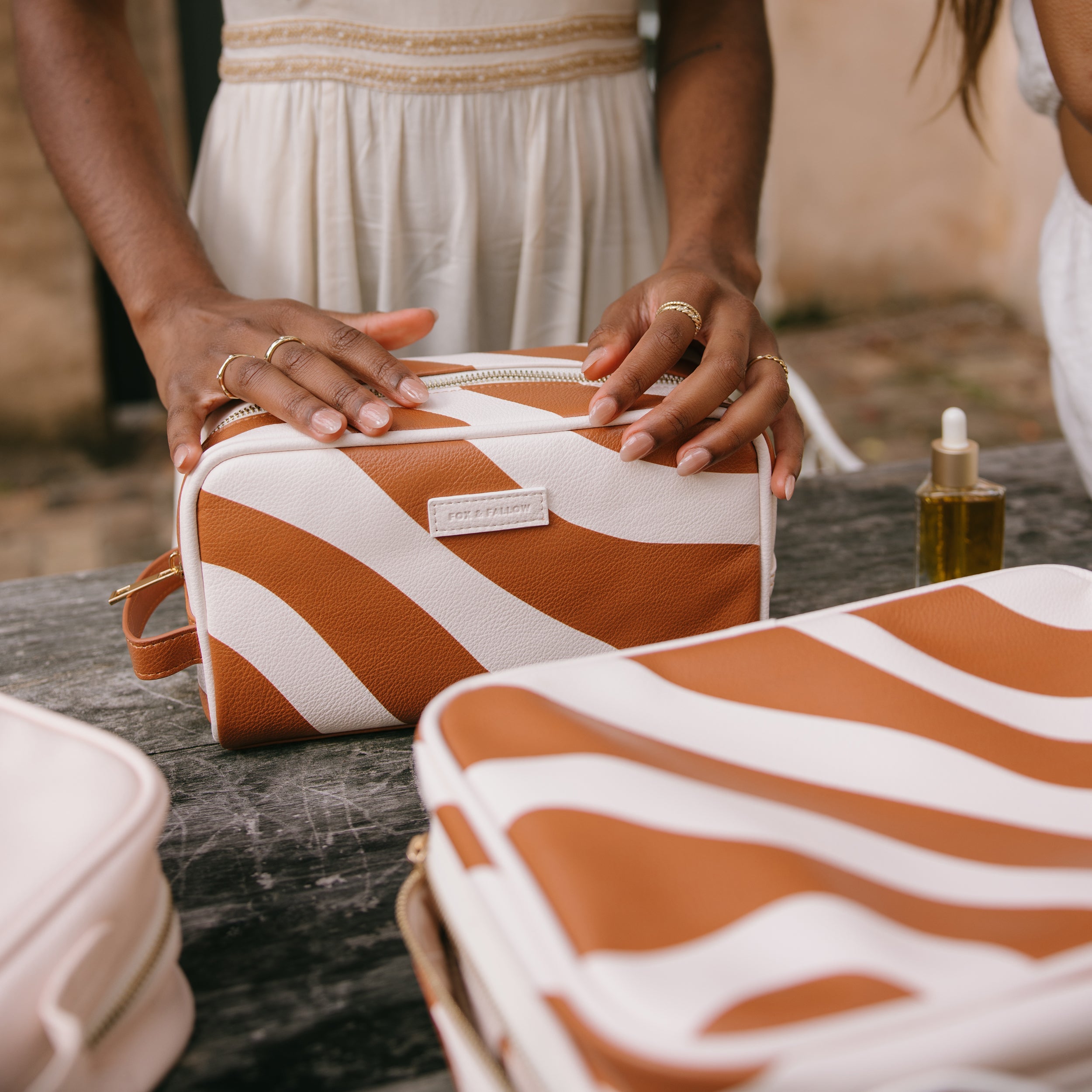 Rust Swirl Cosmetic Bag - SECONDS