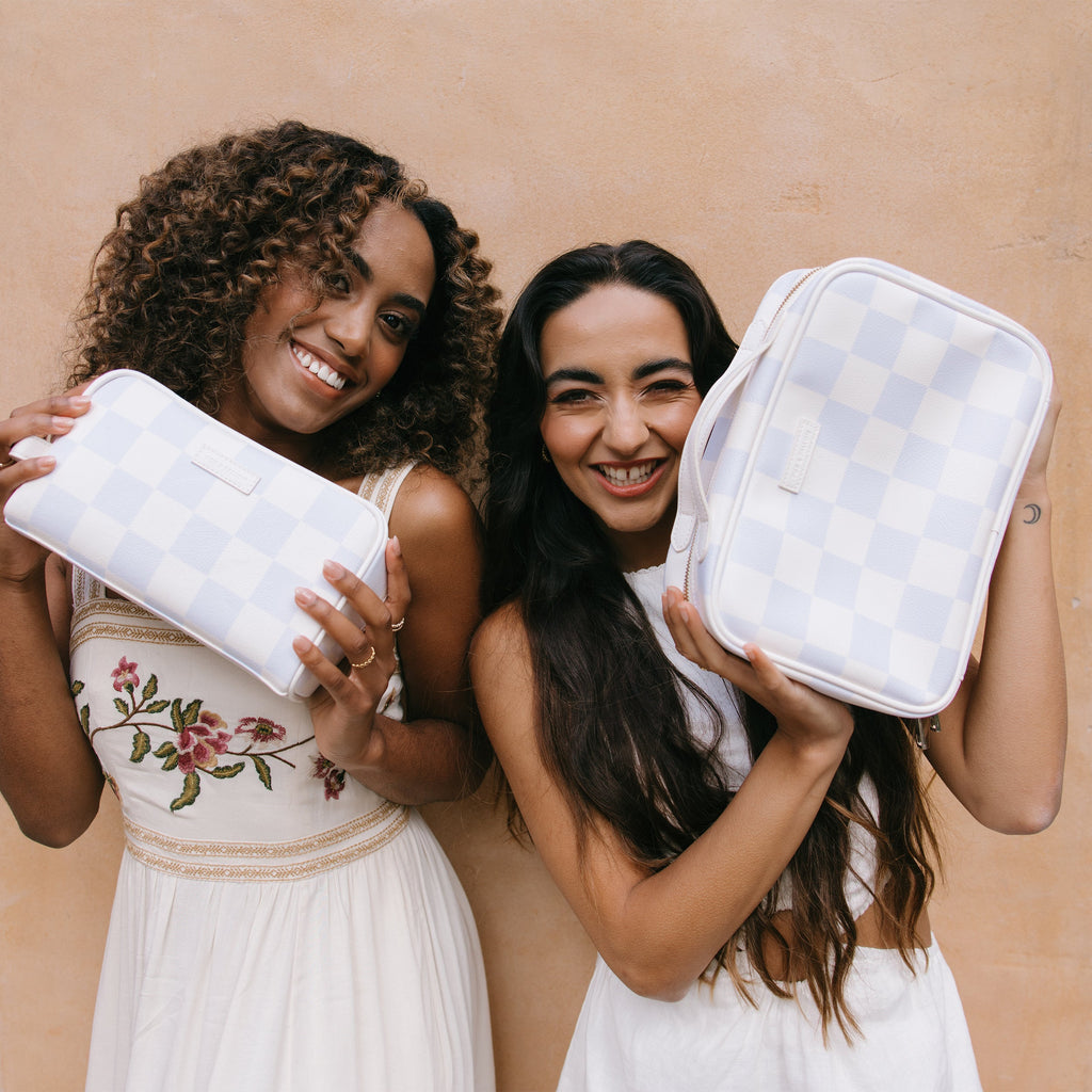 Powder Check Cosmetic Bag - SECONDS