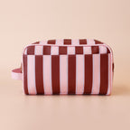 Burgundy Stripe Wash Bag