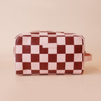 Cherry Check Wash Bag