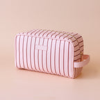 Rosé Pinstripe Wash Bag - PRE-ORDER (MARCH)